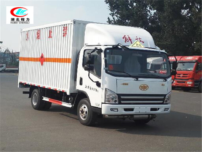 解放4.2米易燃?xì)怏w廂式運輸車【二類 藍(lán)牌】